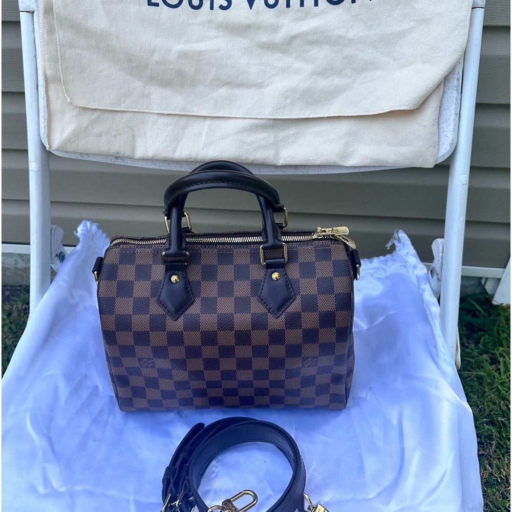 Louis Vuitton Speedy 25 Bandouliere Damier Ebene